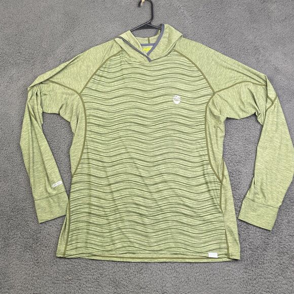 NRS Hoodie Shirt Mens XL Green UPF 50+ Long Sleeve Sun Protection Outdoor - Picture 1 of 12